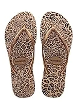 Havaianas Vrouwen Slim Dieren Zand Grijsgouden Teenslippers, , 33/34 EU
