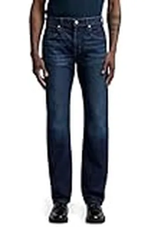 7 for all Mankind Austyn Relaxed Fit Straight Leg Pant Jeans Heren, Los Angeles donkerblauw, 33W / 34L