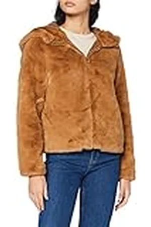 VERO MODA Dames Vmthea Hoody Short Faux Fur Jacket Boos Jas, , S