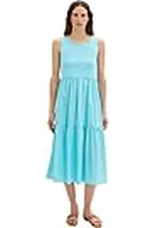TOM TAILOR Dames 1036652 jurk, 26007-Teal Radiance, 42, , 42