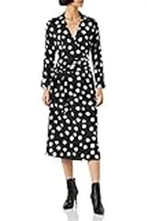 Pinko AUSILIA satijnen jurk ST. Pois C-jurk, casual, ZZ2_zwart/wit, 38 dames
