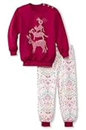 Calida Meisje Toddlers Folk Pyjamaset, Sangria roze, standaard