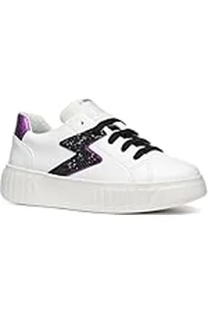 Geox J Mikiroshi Girl A Sneakers voor meisjes, wit/paars, 30 EU