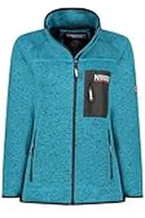 Geographical Norway Title Lady Warme fleece voor dames, met ritssluiting, voor herfst, winter, lente, warm, lange mouwen, trui, bont, zacht, comfortabel, outdoor (turquoise S), , S
