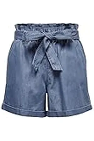 ONLY Onlbea Smilla Hw Pb Loose DNM Shortsnoos Shorts voor dames, , XS
