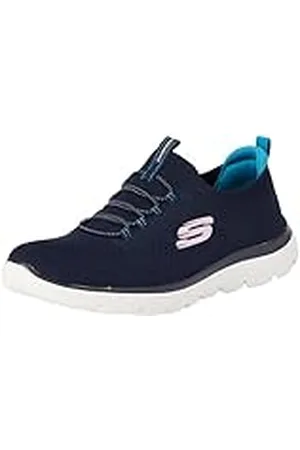 Skechers After Burn M.Fit, damessneakers, Marineblauw gebreid Watergroen Roze, 37 EU