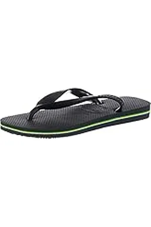Havaianas Unisex Brasil-logo (Mini Me), zwart/zwart, VK kind 10/11