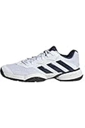 adidas Uniseks-Kind Barricade Kids Tennis Shoes, Cloud White/Dark Blue/Core Black, 37 1/3 EU