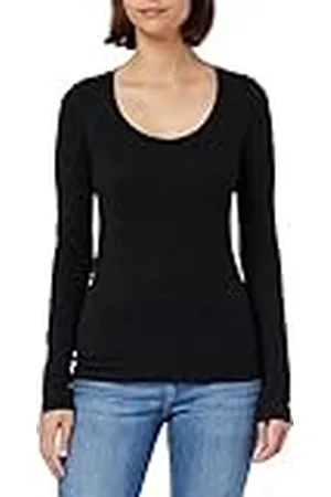 Tommy Hilfiger Dames Slim Modern CO/EA Scoop LS L/S Knit Tops, , XS, , XS