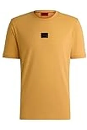 HUGO BOSS HUGO Heren Diragolino Gel T-shirt van katoenen jersey met logo-label, , S