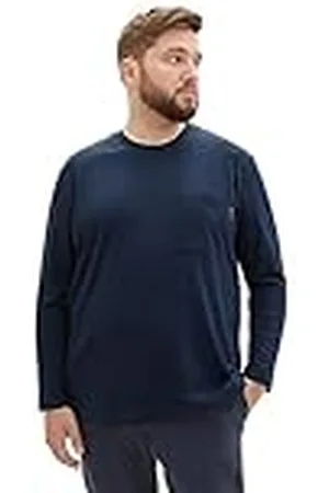 TOM TAILOR Heren Plussize T-shirt met lange mouwen, , 4XL