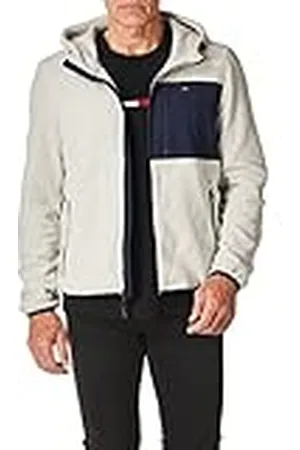 Tommy Hilfiger Heren Mixed Media Hooded Polar Fleece Jas, , XXL