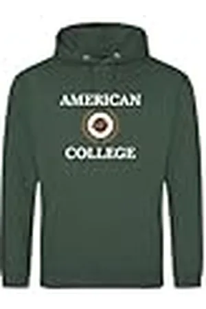 American College Sweatshirt Sweatshirt Print Warme Kleding Unisex Kinderen Jongens en Meisjes Casual Model ACSCW7 Donkergroen 14 Jaar, , 14 ans