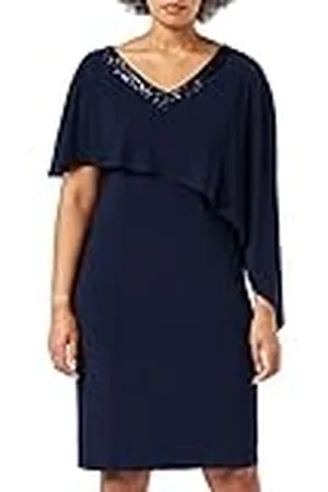 Gina Bacconi Cocktailjurk met crêpe en chiffon voor dames, , 38