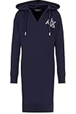 Armani Exchange Vrouwen Duurzame Cuffed Sleeves, V-hals Casual Jurk, , XS, , XS