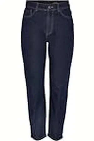 Noisy May Nmmoni HW Ank Jeans Az366rw Noos, Denim Donkerblauw. Details: Verwassen, 26W x 30L Dames, , 26W x 30L