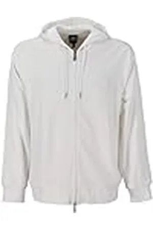 Armani Exchange Heren Logo Tape Cotton Interlock Zip Up Hooded Sweatshirt, , XL