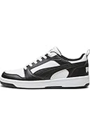 PUMA Unisex Rebound V6 Low Sneaker, Wit Zwart Wit, 46 EU