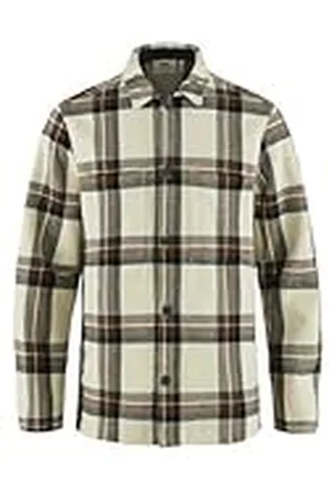 Fjällräven Singi flanellen overhemdjas voor heren, Krijt Wit/Donker Navy, XL