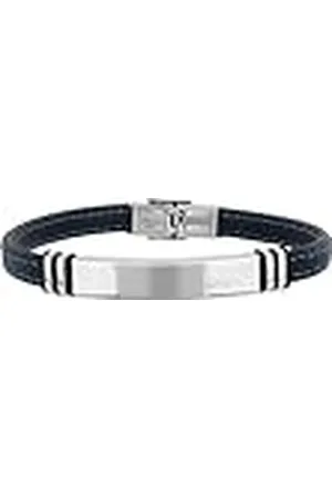 Breil Armband voor Heren Savage Collection - Roestvrij staal en Siliconen Band - Lengte 22 cm, Eén maat, Acciaio, Geen edelsteen