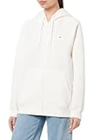 Tommy Hilfiger Dames RLX FULL Zip SCUBA HWK WW0WW42261 Zip Through Hoodie, Oud Wit, S, , S