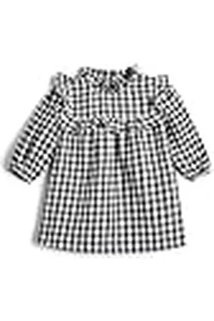 Koton Babygirl Crew Neck Lange Mouwen Ruffled Patroon Jurk, , 12-18 maanden
