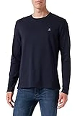 Marc O’ Polo Herenshirt met lange mouwen van premium kwaliteit, tijdloos T-shirt met klein logo, comfortabel longsleeve van biologisch katoen, Nieuw, M