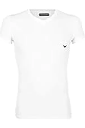 Emporio Armani Heren Basic Stretch Cotton T-shirt met V-hals pyjama bovendeel, , XXL