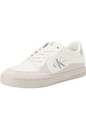 Calvin Klein Heren Classic Cupsole Low Mix MTL Sneakers, crèmewit/Eggshell, 6.5 UK, , 39 EU