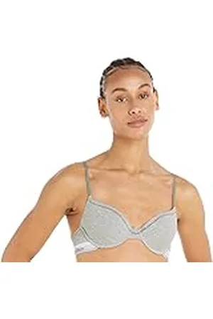 Calvin Klein Beugelbeha dames Moderne katoenen T-shirt-beha , grey heather , 75E