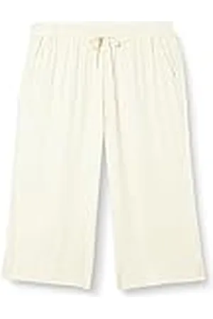 Taifun Dames Palazzo broek, Light Creme, 46, , 46