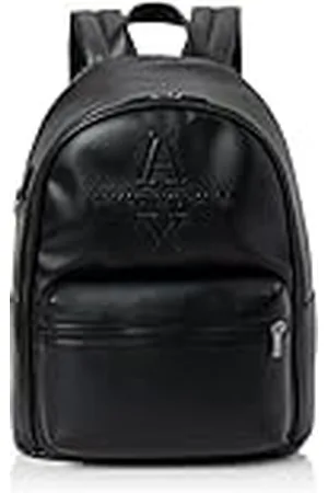 Armani Exchange Heren met oversized Stacked Ax Logo Backpack, Black