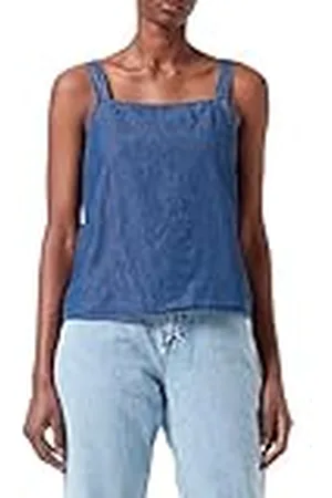 JACK & JONES JACK&JONES JJXX JXKENDRA Chambray TOP SN Blouse, Medium Blue Denim, L