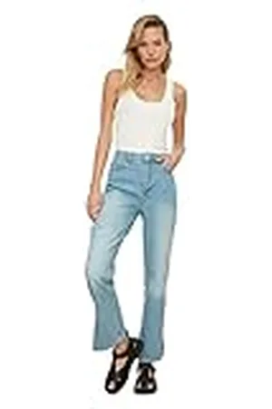 Trendyol Blue Torn gedetailleerde hoge taille bootcut fit jeans dames, , 36 NL