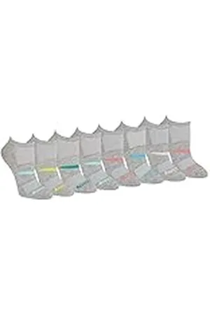 Saucony Atletische hardloopsokken voor dames (pak van 6), Grijs Assorti (8 paar), M