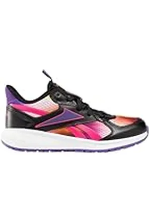 Reebok Road Supreme 4.0 hardloopschoenen voor meisjes, Zwart Dynamicpurple Boldpink, 1 UK