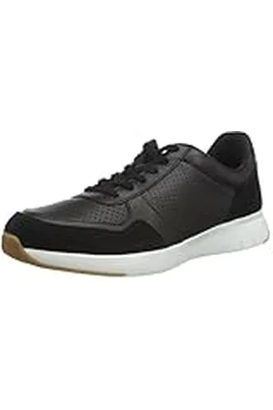 FitFlop Anatomiflex sneakers met ledermix voor heren, Zwart, 44 EU
