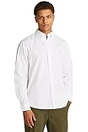 Tommy Hilfiger Heren CORE Flex POPLIN Solid RF Shirt MW0MW39988 L/S Shirt, wit, XL, , XL