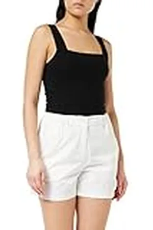 French Connection Dames Vaughn Katoen City Short Casual, Wit, 10, , 36