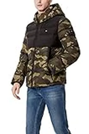 Tommy Hilfiger Klassieke donsjack met capuchon voor heren (standaard en groot en lang) alternatieve buitenkledingjas, , S