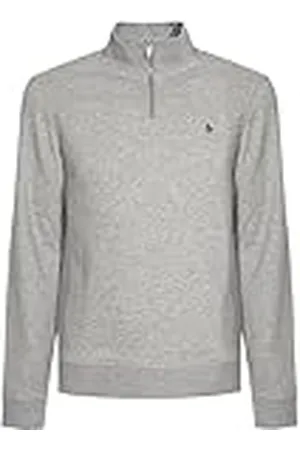 Original Penguin Heren Quarter Zip Sweatshirt, Sticker Pete, Biologisch Katoen Fleece, Lange Mouwen, , Small, , S