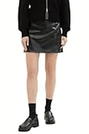 TOM TAILOR Mini-rok voor dames van nepleer, , L