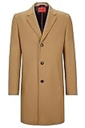 HUGO BOSS Heren Malte2341 mantel van wolmix met stenen knopen, , 54