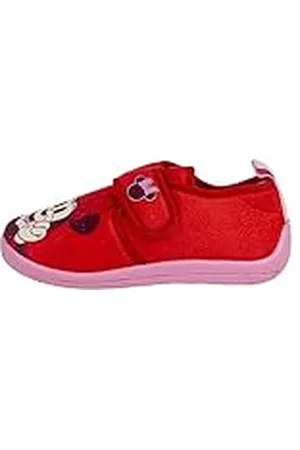 Disney Minnie Mouse pantoffels voor kinderen, en roze, maat 30-31, klittenbandsluiting, kinderschoenen van polyester en TPR, origineel product, ontworpen in Spanje, , 30/31 EU