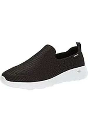 Skechers Go Max-athletic Air Mesh slip-on wandelschoen sneaker voor heren, Zwart/Wit, 15