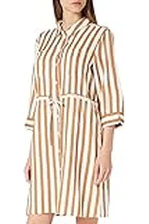 ONLY Tamari 3/4 mouw shirt mini-jurk, wit (Cloud Dancer/Beige), 34
