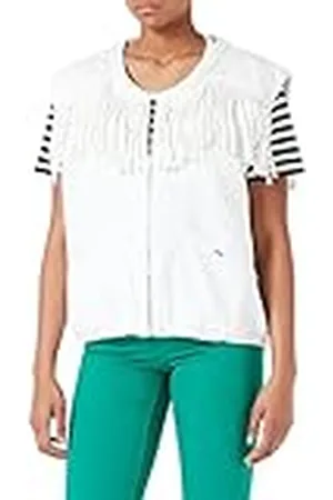 Wrangler Fringed Denim Vest Jacket voor dames, , M