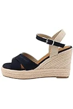 TOM TAILOR Dames 5390900012 sandalen met sleehak, marineblauw, 37 EU, , 37 EU