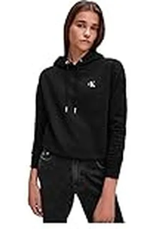 Calvin Klein Dames sweatshirt kort met fleece binnenkant, , XXL