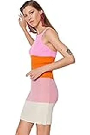Trendyol Gebreide damesjurk, bodycon, slimfit, gebreide jurk, , L